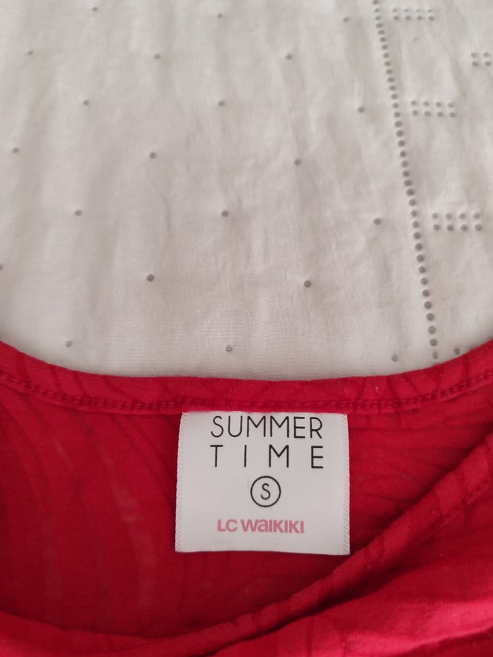 Püsküllü Kırmızı Bohem Mini Kadın pareo - Görsel 5