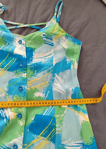 Çok Renkli Bohem Uzun Elbise - Görsel 5