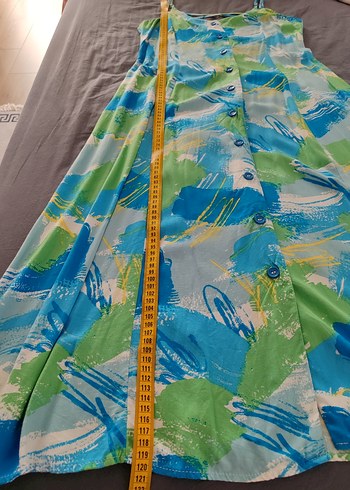 Çok Renkli Bohem Uzun Elbise - Görsel 6