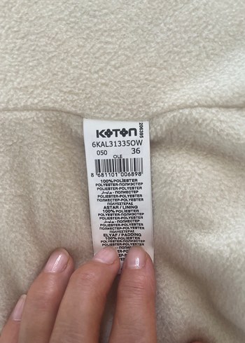 36 Beden beyaz Renk Kemer Detaylı Beyaz Kolsuz Kadın Yelek