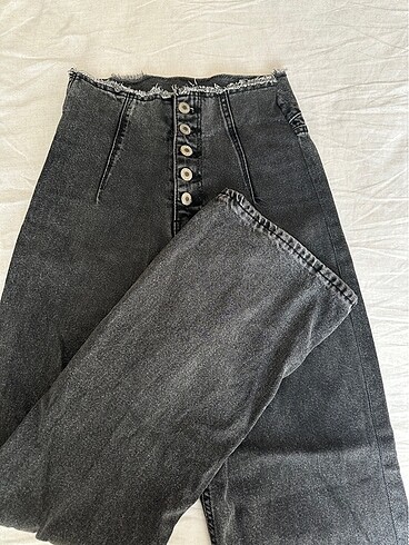 Yüksek bel füme jean