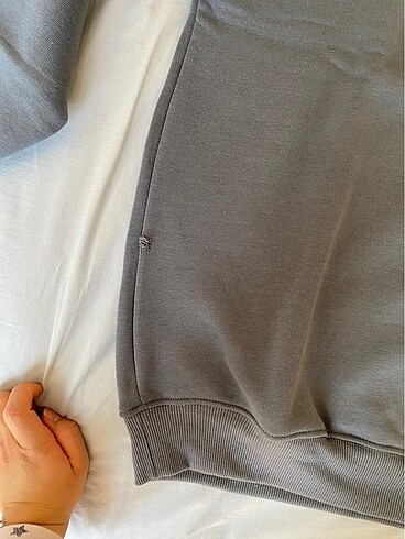 xs Beden gri Renk Bershka sweatshirt