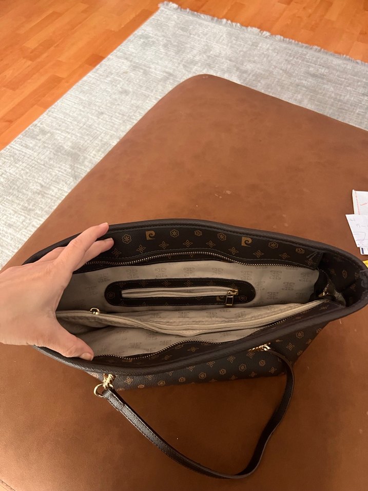 Kahverengi Zincir Detaylı Deri Kadın Çanta - Görsel 3