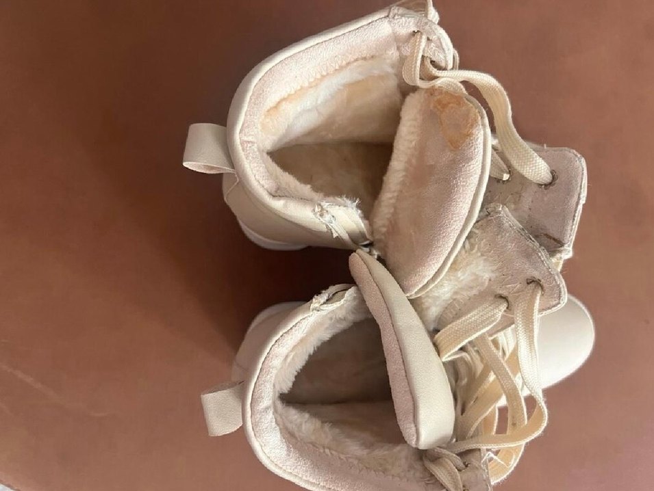 Bej Süet Bağcıklı Kadın Dolgu Topuk Bot - Görsel 3