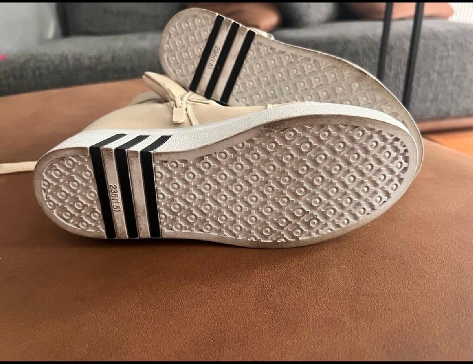 Bej Süet Bağcıklı Kadın Dolgu Topuk Bot - Görsel 4