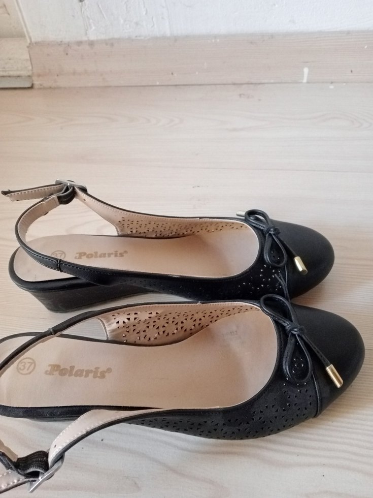 Siyah Dolgu Topuklu Kadın Babet - Görsel 2