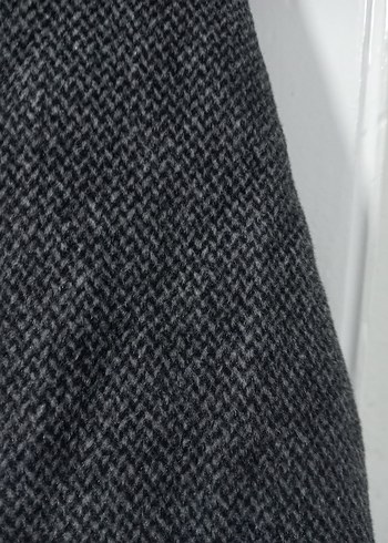 Düğmeli Gri Yün Erkek Kaban - Görsel 3