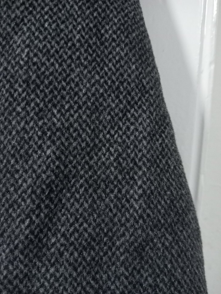 Düğmeli Gri Yün Erkek Kaban - Görsel 3