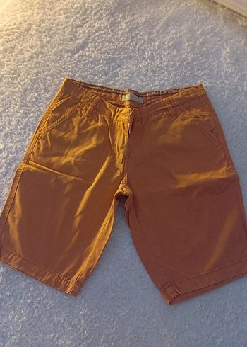 turuncu renk Rahat Şort düşük bel - Görsel 2