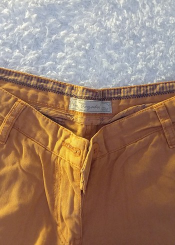 turuncu renk Rahat Şort düşük bel - Görsel 3