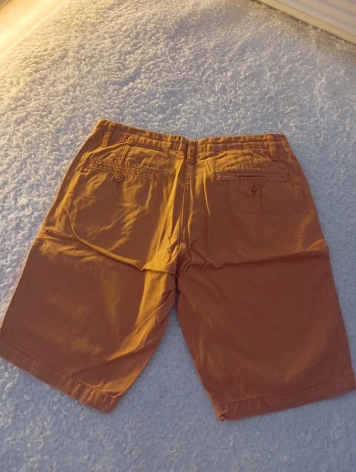 turuncu renk Rahat Şort düşük bel - Görsel 4