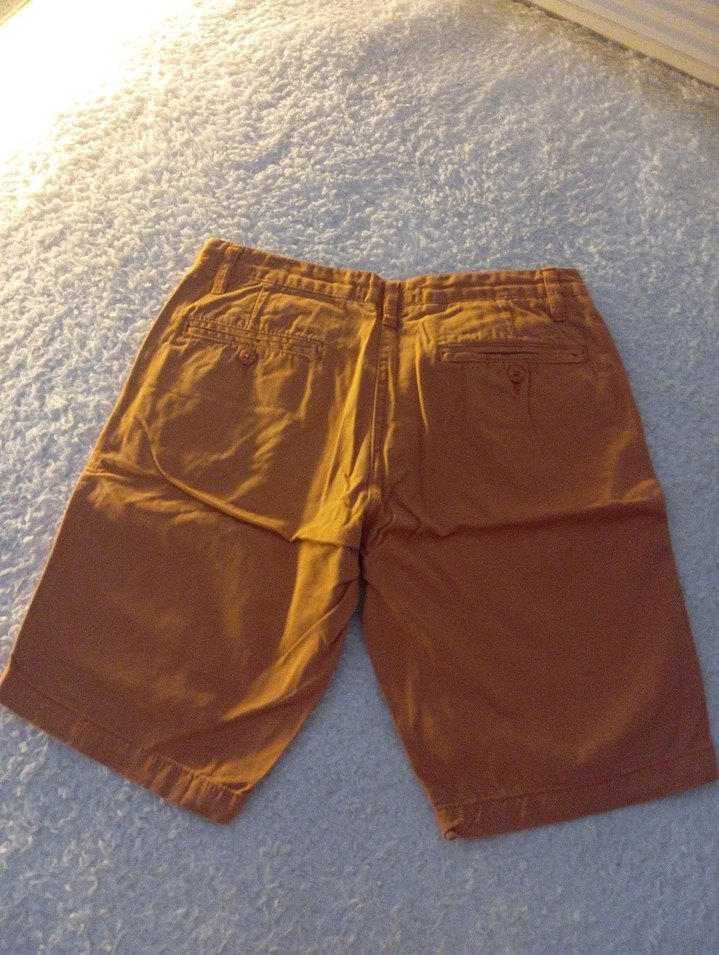 turuncu renk Rahat Şort düşük bel - Görsel 5