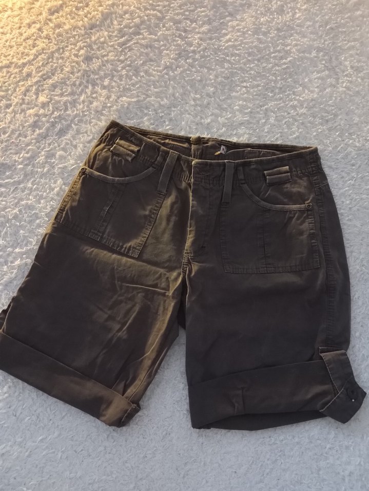 Kahverengi  düşük bel kadın şort - Görsel 2