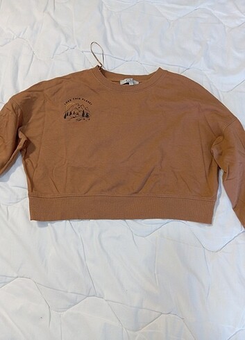 s Beden camel Renk kadın sweatshirt