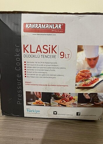  Beden gri Renk Kahramanlar Düdüklü tencere 9 lt 