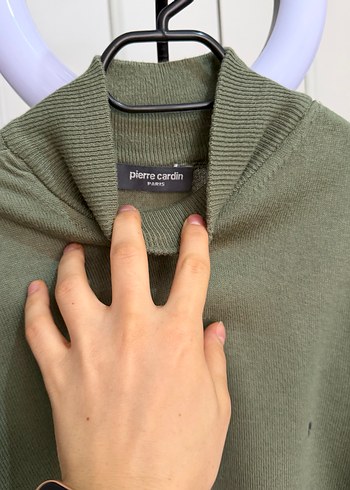 Erkek Haki Triko Boğazlı Kazak - Görsel 3