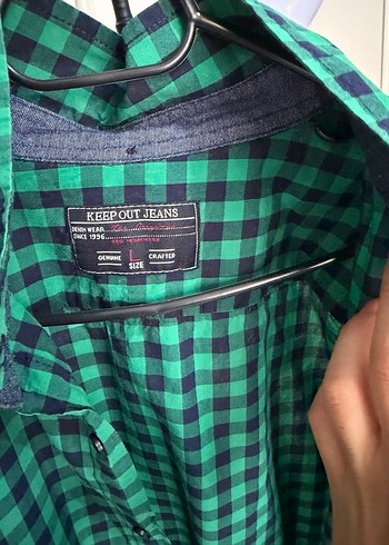 Yeşil Kareli Uzun Kollu Erkek Gömlek - Görsel 3