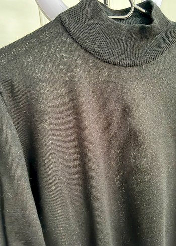 Siyah Boğazlı, Uzun Kollu Kadın Kazak - Görsel 3