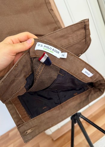 Kahverengi Kemerli Erkek Koton Pantolon - Görsel 3