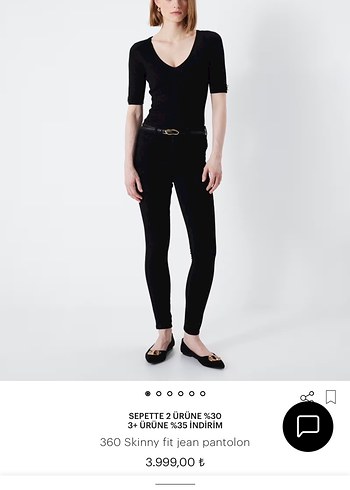 İpekyol Kemerli Beyaz Denim Pantolon - Görsel 5