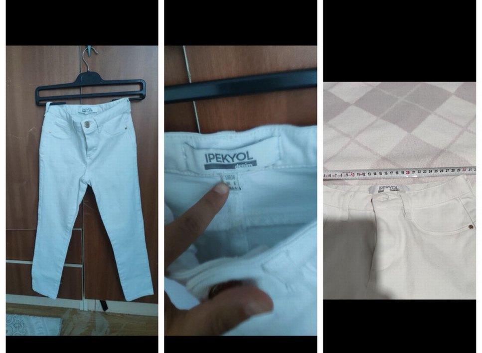 İpekyol Kemerli Beyaz Denim Pantolon - Görsel 2