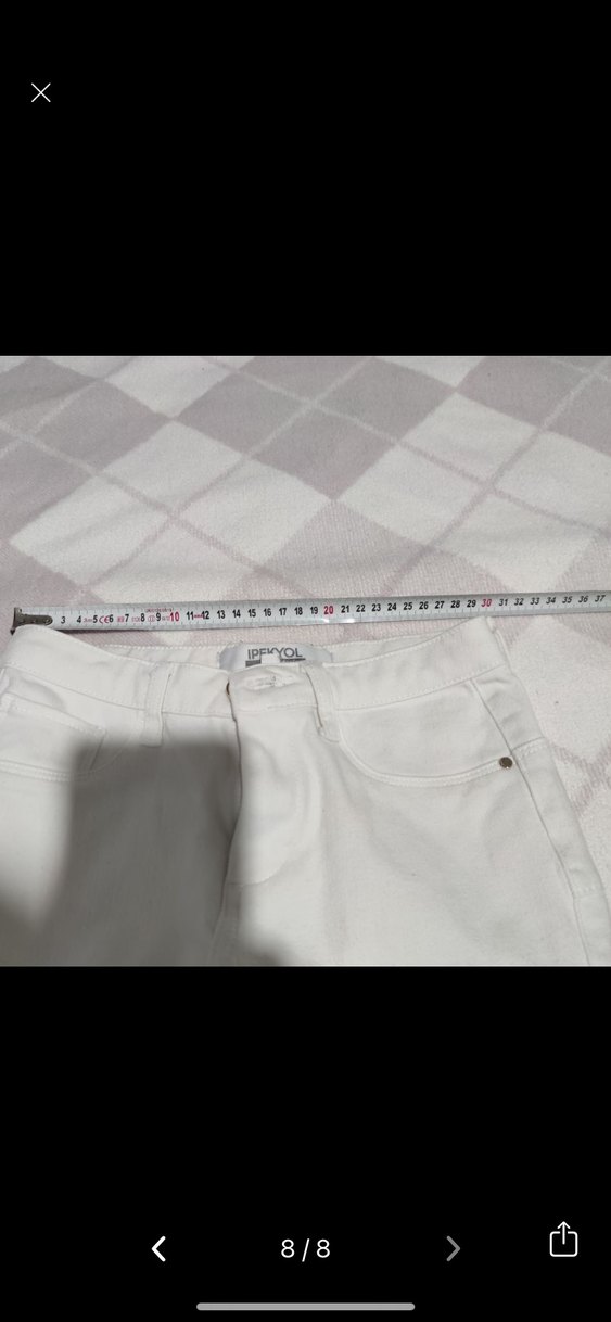 İpekyol Kemerli Beyaz Denim Pantolon - Görsel 3