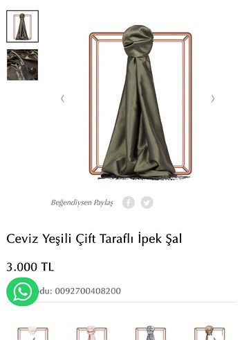 Beden haki Renk İpekevi çift taraflı şal