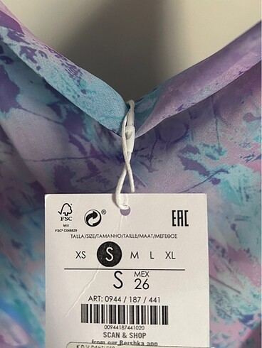 s Beden Bershka Etiketli Elbise