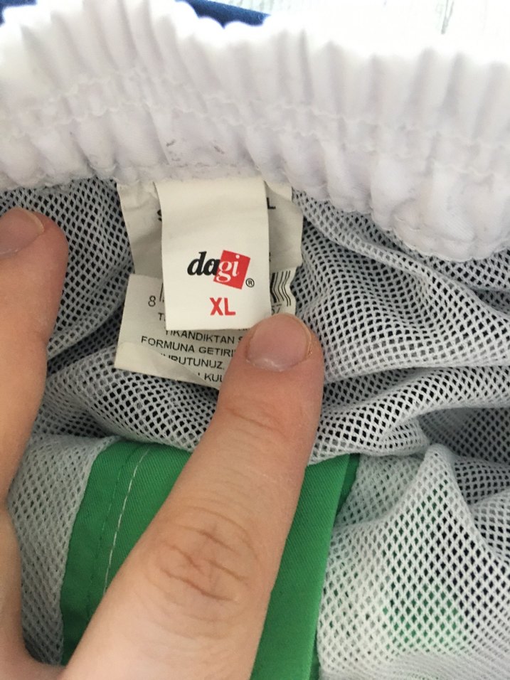 Beyaz Kuşaklı Yeşil Erkek Deniz Şortu - Görsel 3