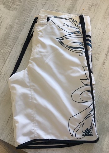 Beyaz Baskılı Erkek Deniz Şortu - Görsel 3