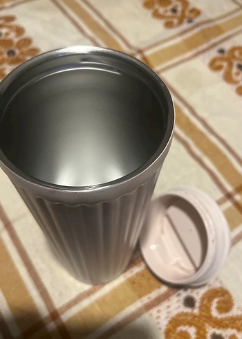 Bej Renkli Pastel Termos Bardak - Görsel 5