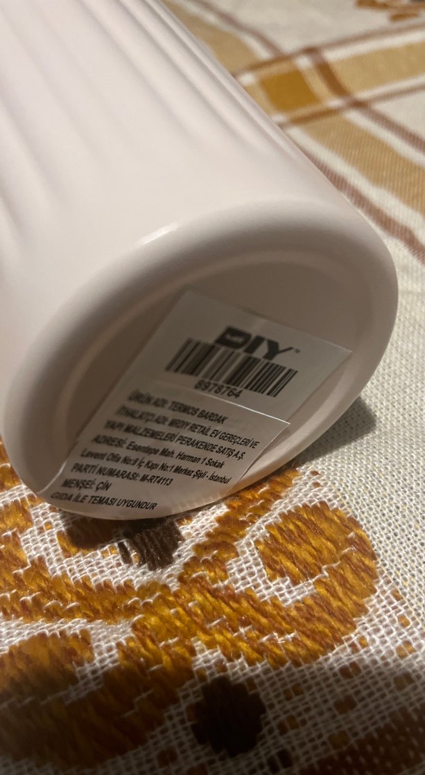 Bej Renkli Pastel Termos Bardak - Görsel 3