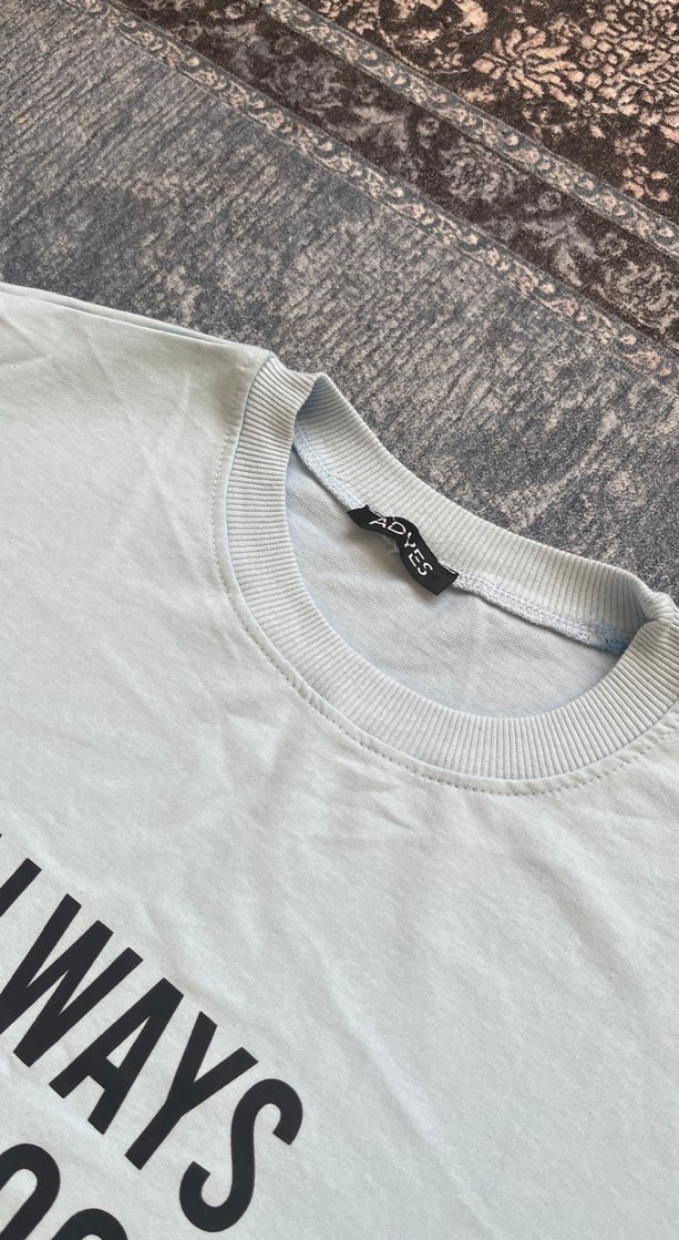 Gri Pamuklu Uzun Kollu sweatshirt - Görsel 2