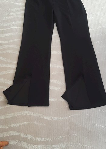 Kadın Siyah Pilili Kumaş Pantolon - Görsel 5