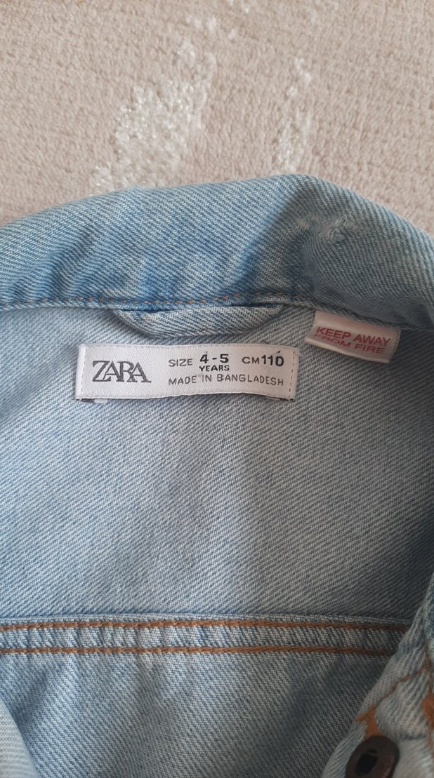 Düğmeli Kız Kot Ceket - Görsel 2