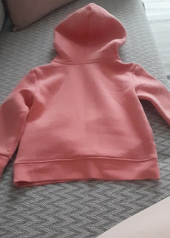 Kız Çocuk Kapüşonlu Pembe Sweatshirt - Görsel 6