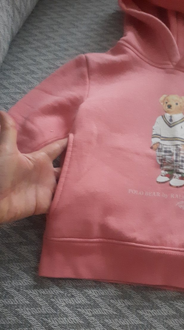 Kız Çocuk Kapüşonlu Pembe Sweatshirt - Görsel 4