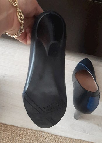 Kadın lacivertKlasik Topuklu Ayakkabı - Görsel 4