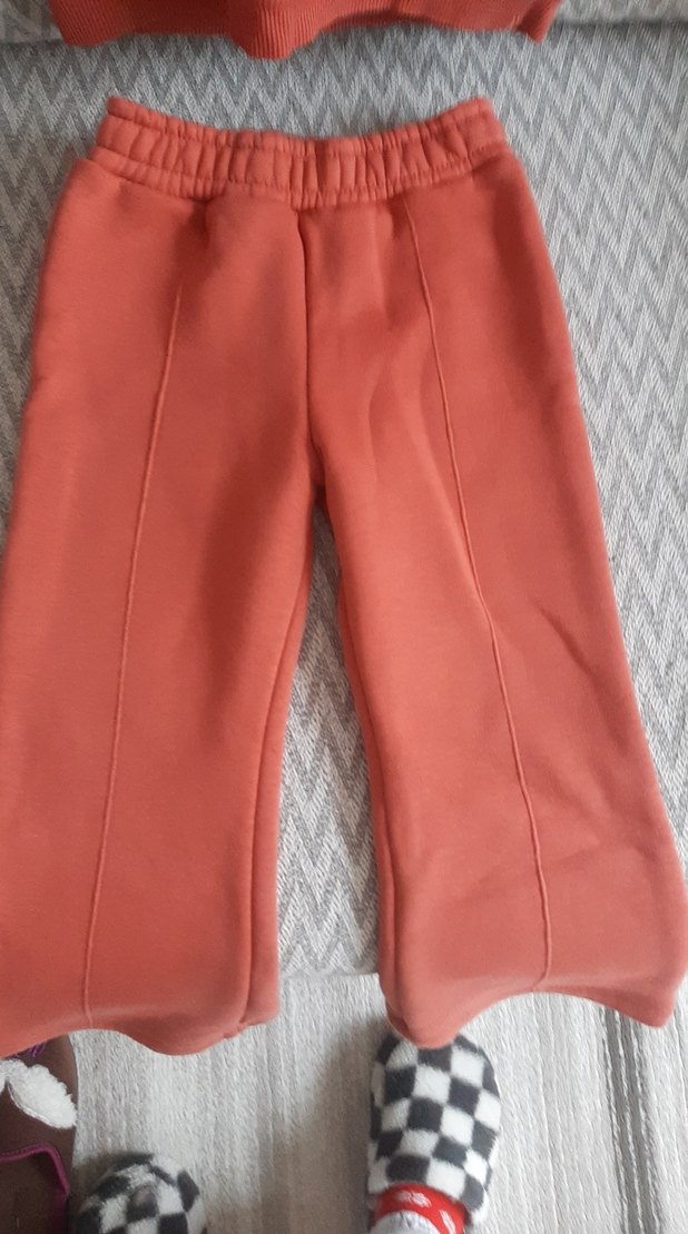 Kiremit rengi Oversize Kız Eşofman Takımı - Görsel 2