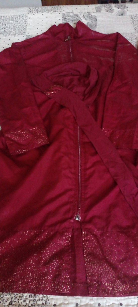 Bordo simli kaliteli çabuk kuruyan Haşema takımı - Görsel 2