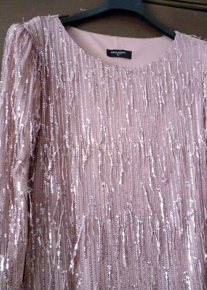 Payetli gece gelbisesi - Görsel 2