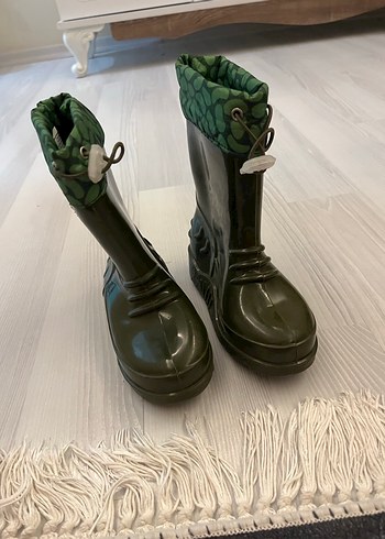 24 Beden kahverengi Renk Kahverengi Kız Çocuk Yağmur Çizmesi Aslanlı