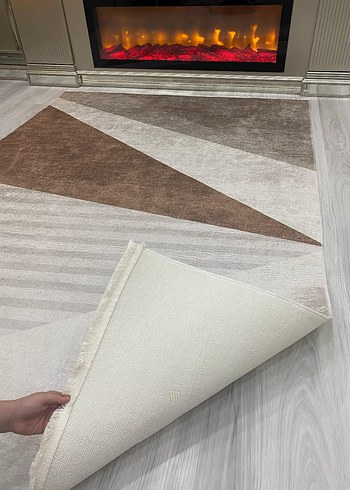 Diger Gri Soyut Desenli Modern Halı - Görsel 9