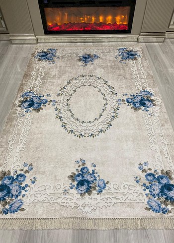 Diger Koyu Mavi Yılan Desenli Halı - Görsel 5