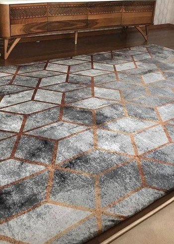 Gri Soyut Desenli Çağdaş Halı örtüsü 4 M2 650 tl 6 m2 750 tl  - Görsel 18