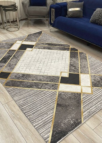 Gri Soyut Desenli Çağdaş Halı örtüsü 4 M2 650 tl 6 m2 750 tl  - Görsel 3