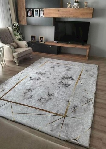 Gri Soyut Desenli Çağdaş Halı örtüsü 4 M2 650 tl 6 m2 750 tl  - Görsel 14