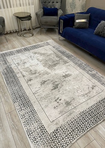 Gri Soyut Desenli Çağdaş Halı örtüsü 4 M2 650 tl 6 m2 750 tl  - Görsel 9