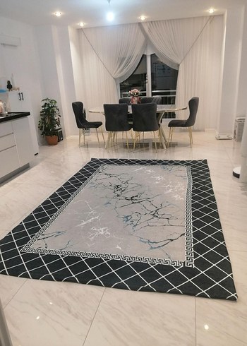 Gri Soyut Desenli Çağdaş Halı örtüsü 4 M2 650 tl 6 m2 750 tl  - Görsel 10