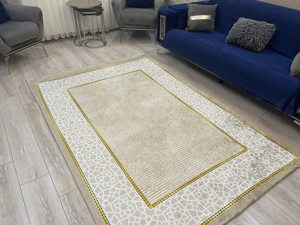 Gri Soyut Desenli Çağdaş Halı örtüsü 4 M2 650 tl 6 m2 750 tl  - Görsel 5